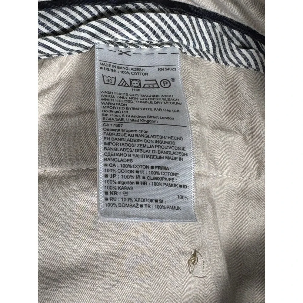 Banana Republic Emerson Chino Khaki Pants Mens 35x32 Tan Straight Leg‎ 859793-01